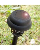 Lámpara solar antimosquitos Garlam negra para jardín - D.9.5x34.5 cm