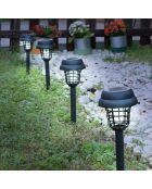 Lámpara solar antimosquitos Garlam negra para jardín - D.9.5x34.5 cm
