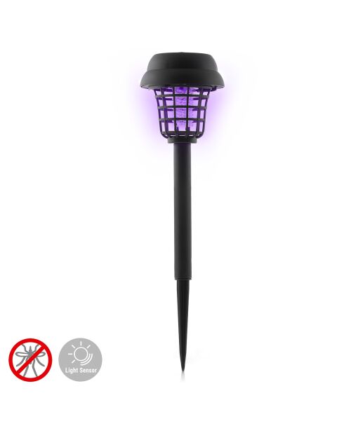 Lámpara solar antimosquitos Garlam negra para jardín - D.9.5x34.5 cm