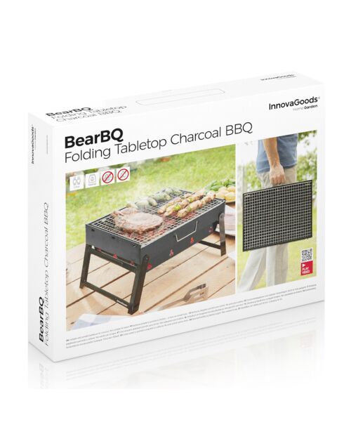 Barbecue pliable portatif à charbon bearbq noir