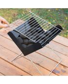 Mini-barbecue pliable portable pour charbon foldecue noir