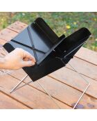 Mini-barbecue pliable portable pour charbon foldecue noir