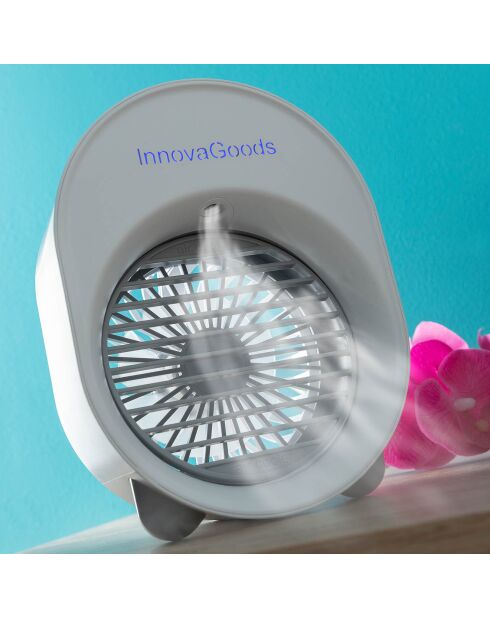 Mini-climatiseur humidificateur à ultrasons avec led koolizer gris