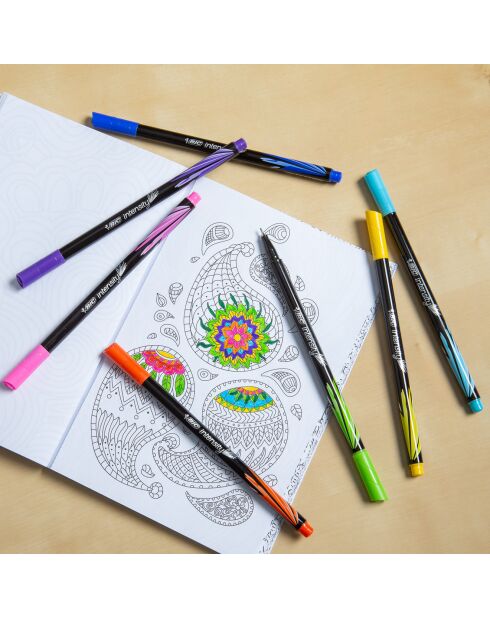 Set de escritura Intensity con 8 bolígrafos y 1 cuaderno Bullet Journal
