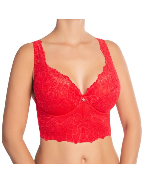 Soutien-gorge bustier push-up à armatures Catharina rouge