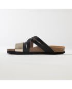 Mules Olbia doré/noir