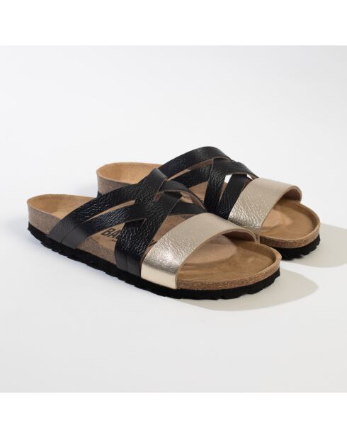 Mules Olbia doré/noir