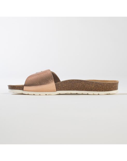 Mules Riva rose doré