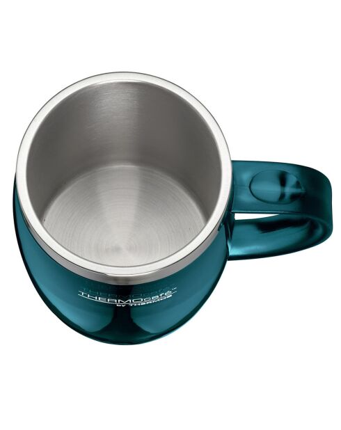 Pack office 1 Bouteille isotherme Soft Touch + 1 Tasse de bureau isotherme turquoise