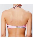 Haut de maillot bandeau moulé Alma rose