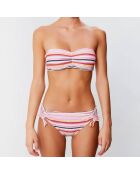 Haut de maillot bandeau moulé Alma rose