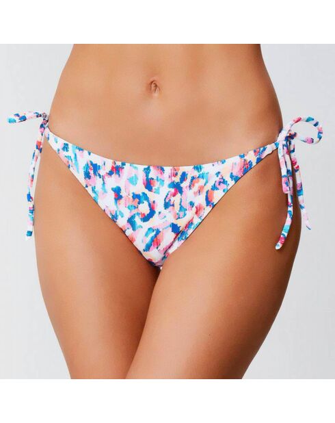 Braguitas de bikini Amazonie blanco/azul/rosa