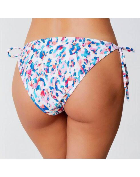 Braguitas de bikini Amazonie blanco/azul/rosa
