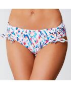 Bas de maillot boxer Amazonie blanc/bleu/rose