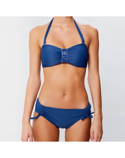 Amelia rockblaues Bikinioberteil mit geformtem Stirnband