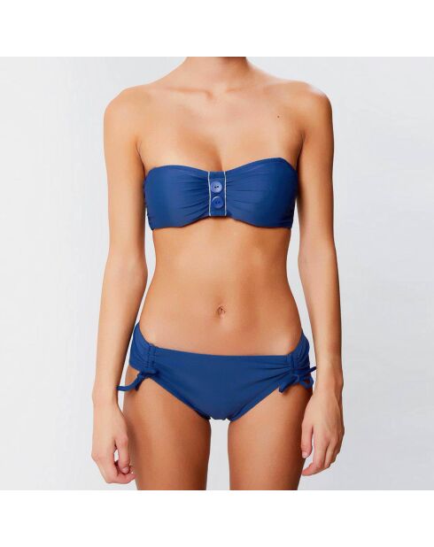 Amelia rockblaues Bikinioberteil mit geformtem Stirnband