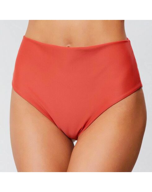 Bas de maillot taille haute Amelia terracotta