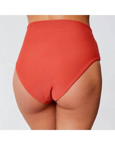 Bas de maillot taille haute Amelia terracotta