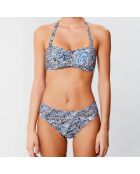 Sonora blauwe bikinitop met voorgevormde hoofdband