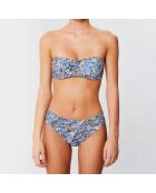 Sonora blauwe bikinitop met voorgevormde hoofdband
