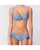 Blaues ägäisches Push-up-Bikinioberteil