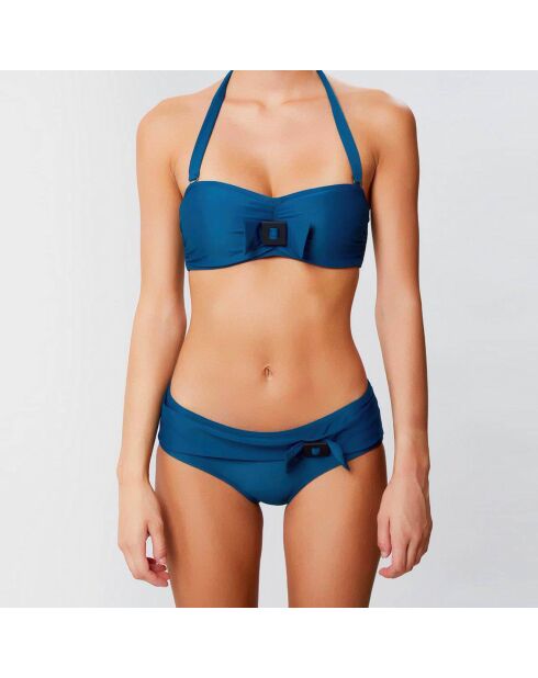 Haut de maillot bandeau moulé Escale vert pin