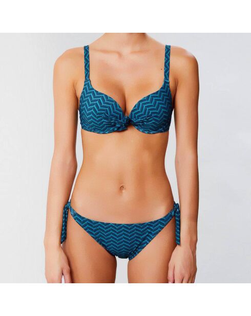 Haut de maillot push-up Lagune vert pin