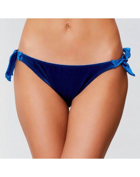 Bikinihose Escale aus petrolblauem Samt