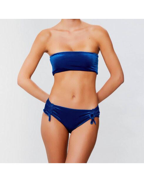Haut de maillot en Velours bandeau soft Escale blé pétrole