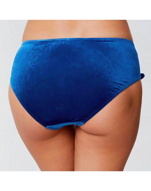 Petrolblauw Escale boxerfluwelen bikinibroekje