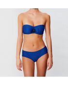 Haut de maillot bandeau moulé Escale bleu nuit