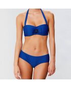 Haut de maillot bandeau moulé Escale bleu nuit