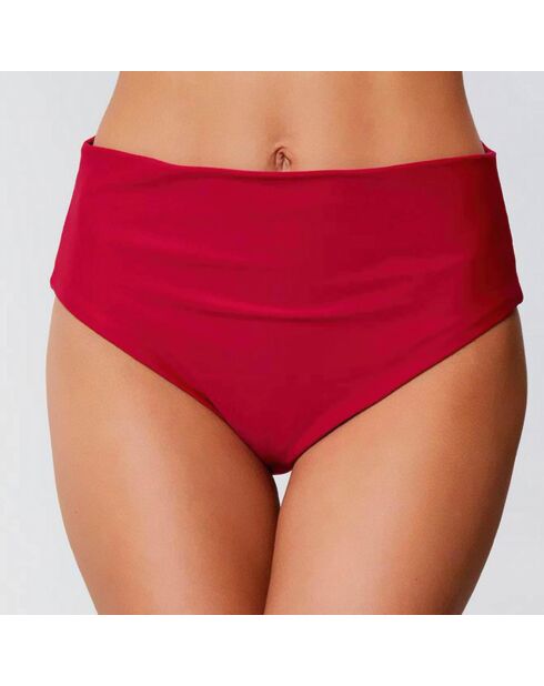 Bas de maillot taille haute cerise