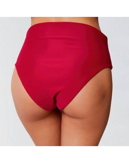 Bas de maillot taille haute cerise