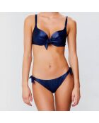 Haut de maillot push-up Iris brillant marine
