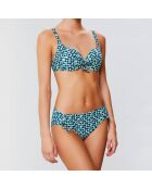 Haut de maillot push-up Tosca bleu/vert