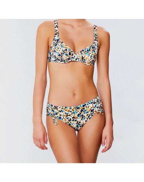 Haut de maillot soft armatures Jane ocre/vert/noir