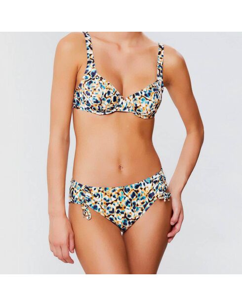 Braguitas de bikini Jane ocre/verde/negro