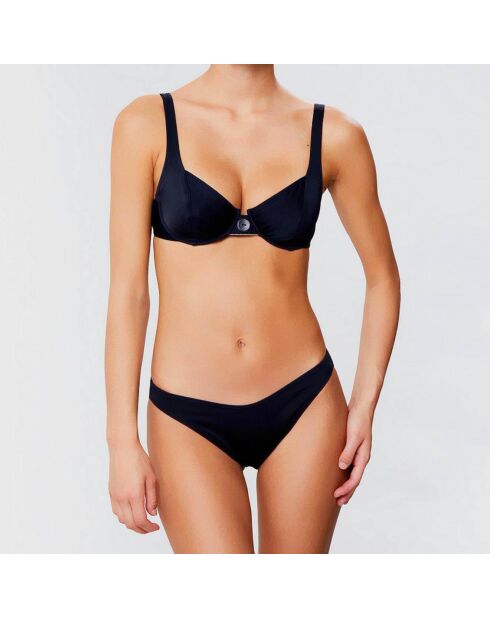 Amelia schwarzes Bikinioberteil mit weichem Bügel