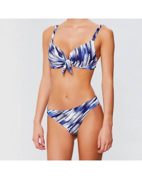 Marineblaues Push-up-Bikinioberteil Riva