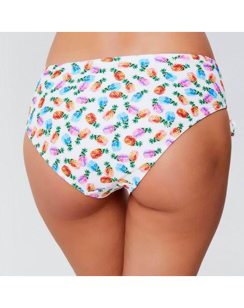 Bas de maillot boxer Piña Colada blanc/multicolore