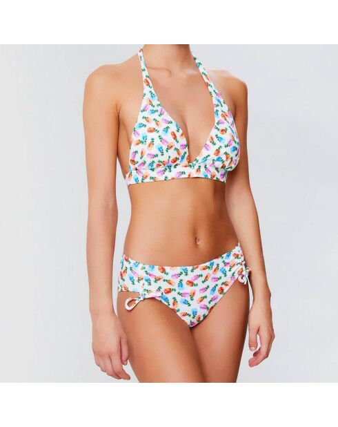Bas de maillot boxer Piña Colada blanc/multicolore