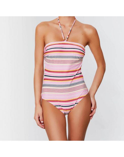 Maillot de bain 1 pièce bustier soft Alma rose