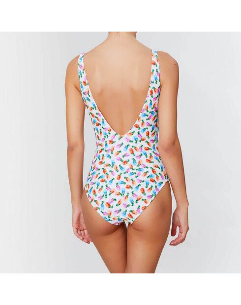 Maillot de bain 1 pièce soft Piña Colada blanc/multicolore