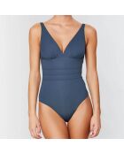 Maillot de bain 1 pièce soft Addict gris