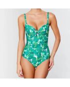 Maillot de bain 1 pièce push-up Jungle vert