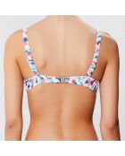 Haut de maillot soft armatures Amazonie blanc/bleu/rose