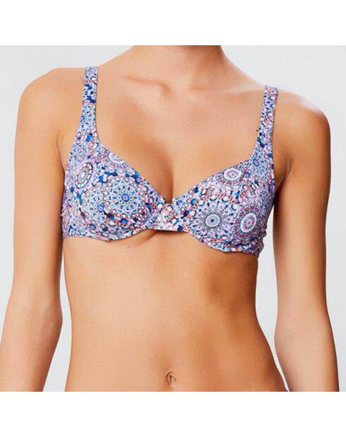 Sunrise blauwe zachte bikinitop met beugel