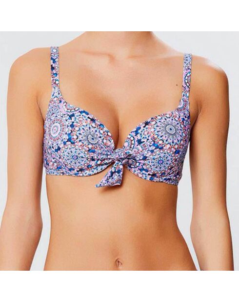 Sunrise blauwe push-up bikinitop