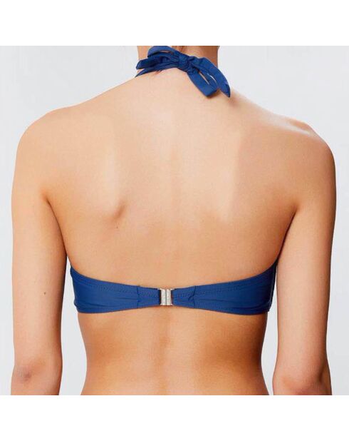 Amelia rockblaues Bikinioberteil mit geformtem Stirnband